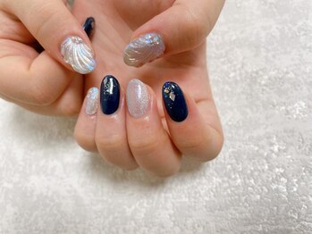 キキネイル たまプラーザ店(kikinail)/7.8月定額B マーメイドネイル