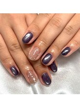 ザ バームシックス 銀座三丁目店(THE BALM six)/マグネットネイル/紫ネイル