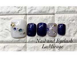 キラキラフットネイル