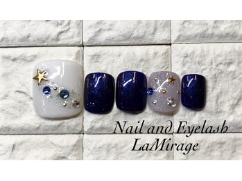 ネイルサロン ラミラージュ/キラキラフットネイル