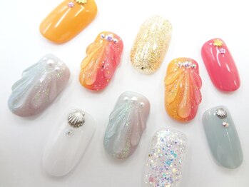 ネイルサロン クイール 小山店(NAIL SALON QUILL)/人魚の鱗ネイル