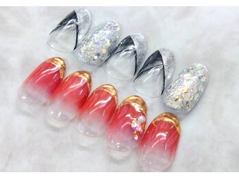 ネイルサロン シェル(Nail Salon SHELL)/成人式コースサンプルチップ