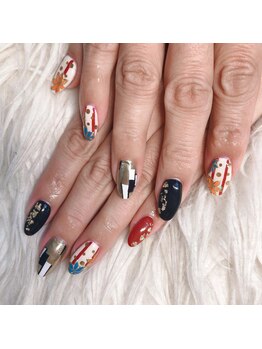 アレス 狛江店(ales)/モダン和柄ネイル