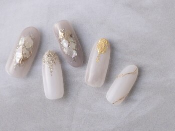 サンミーゴネイル 神戸店(Sunmego Nail)/グレージュニュアンスネイル