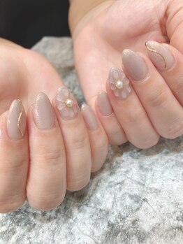 プライベート ネイルサロン マーマ(murmur)/ぷくぷくフラワー