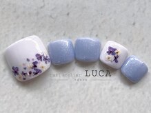 ネイルアトリエルカ(nail atelier LUCA)/M-300 紫陽花カラー押し花ネイル