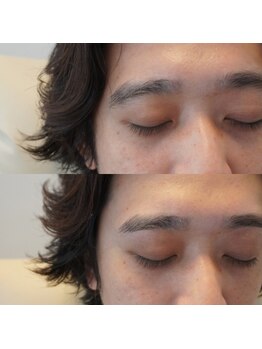 リル 表参道(LIL)の写真/ボサボサ眉毛じゃモテない！【メンズ眉毛ワックス■ナチュラルブロウ】男性らしい眉が苦手な方にも