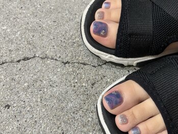 チャンプ 高の原店(Champ)/【フットネイル】マーブルネイル