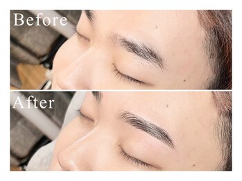 メンズ眉毛サロン Roist大阪難波店【ロイスト】アイブロウ/眉毛サロン/眉毛パーマ/〔眉毛〕お客様ビフォーアフター
