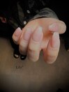 【季節ネイル】桃ネイル
