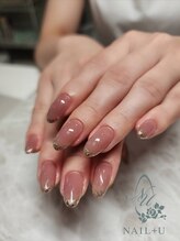 ネイルプラスユウ(NAIL+U)/先端ラメフレンチnail