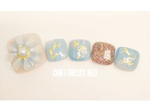 キャンアイドレッシー ニジ(Can I Dressy NIZI)/【Foot】フラワーネイル