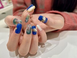 Blue nail design★