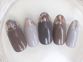 秋冬　グレー　ハンド フレンチ