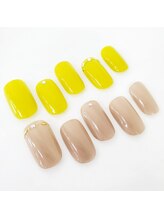 ネイルサロン クイール 小山店(NAIL SALON QUILL)/ワンカラー＋スタッズ