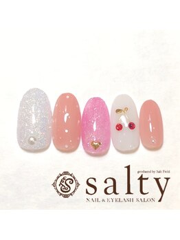 ネイルアンドアイラッシュサロン ソルティ 寺田町(salty)/さくらんぼネイル