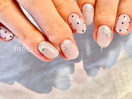 定額　ドットネイル　ラメ