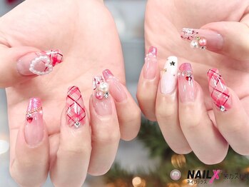 チェックネイル/長さだし