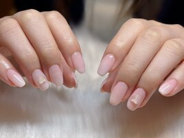 ミルキーホワイトハートネイル