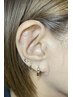 snsで大流行！耳つぼジュエリー10粒(両耳)+まつ毛パーマ7000円