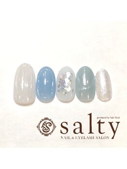 ネイルアンドアイラッシュサロン ソルティ 寺田町(salty)/ニュアンスネイル