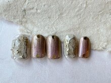アイネイルズ 梅田店(I nails)/ゴールドもやもやニュアンス