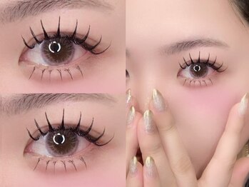 ケーケーエスビューティー(KKS Beauty)の写真/【心斎橋本店★】目元のバランスまで計算された盛れるデザインをご提案！上下マツエクが大人気！！