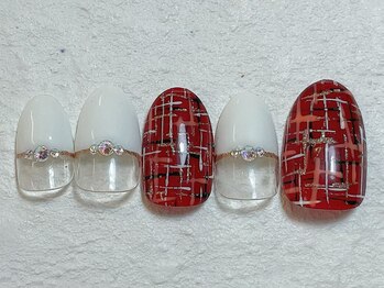 ネイルビート(NAIL BEAT)/ツイードネイル フレンチ