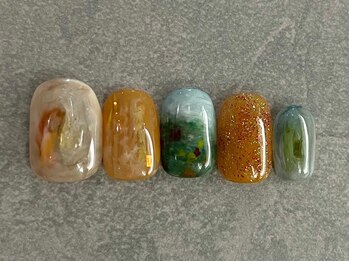カラネイル 南森町店(calla nail)/絵画ネイル モネ 油絵