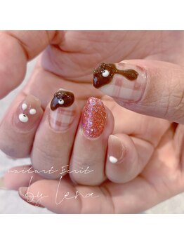 バレンタインネイル