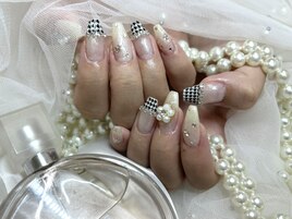 【Miyu】千鳥柄冬ネイル