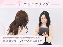 ユニブロウ 名古屋金山(UNI BROW)/眉毛WAX手順1：カウンセリング