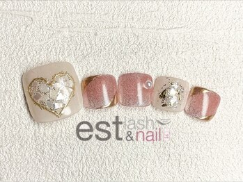 エストラッシュアンドネイル 銀座店(est lash&nail)/フットシェルハートネイル