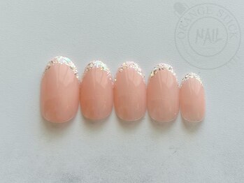 オレンジスティック/オーロラガラスフレンチ