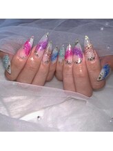 ネイルサロン ヴェルニ(NAIL SALON VERNIS)/フラッシュネイル奥行デザイン