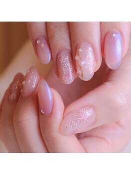 ピオニーネイル(peony nail)/オーロラマグの花火