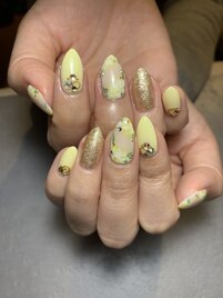 ～パステルイエローネイル～