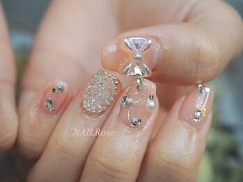 ネイルローズ(NAIL Rose)/ワンホン　リボン　