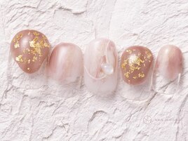 ブラウン金箔ニュアンス￥8050