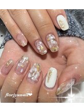 フロージュ ネイル(florjyu nail)/お正月フラワーニュアンスnail