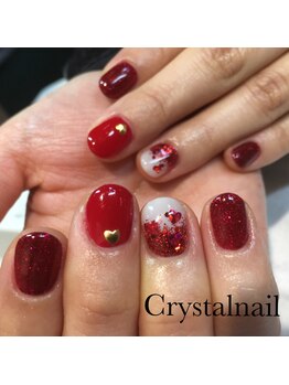 クリスタルネイル ボンベルタ橘店(CRYSTAL NAIL)/ハートネイル