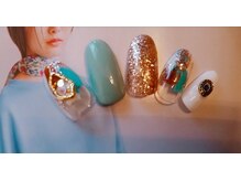 ネイル―ジュ 札幌大通店(nairouge*)/ターコイズmixネイル♪