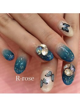 アールローズ(R-rose)/蝶々ネイル　￥9196