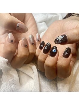 ネイルスペース ジェイズ ピンキー(NAIL SPACE J's PINKY)/マグネット×フラワーアート