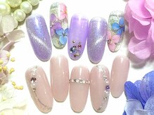 パーフェクトネイル 桜ヶ丘店(Perfect Nail)の雰囲気（あじさいネイル￥9240　ストーンネイル￥7810）