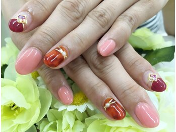 プルミエ ネイル(Premier Nail)/大人きれいめ☆べっ甲ネイル