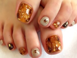 フットネイル☆べっこう 金箔