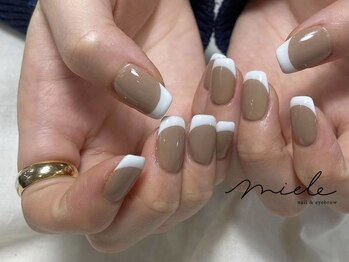 ミエレ(miele)/カジュアル秋フレンチネイル
