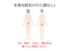 全身光美容脱毛(顔・VIOなし) ￥15,000