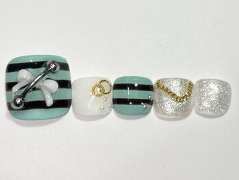 ネイルメゾン 渋谷店(NAIL MAISON)/ボーダーリボンピアス¥8500